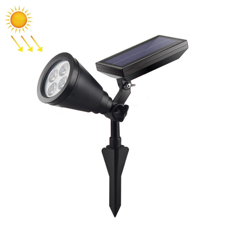4 LEDs Household Solar Lawn Light Outdoor Garden Light Plant Growth Light 0.5W (White Light)