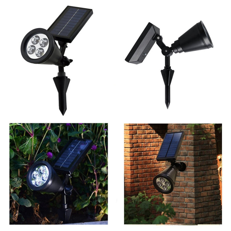 4 LEDs Household Solar Lawn Light Outdoor Garden Light Plant Growth Light 0.5W (White Light)