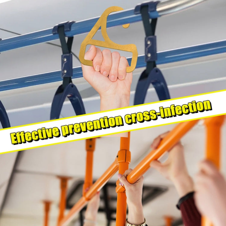 Bus and Subway Non-Contact Safety Protection Handrail Keychain(Golden)