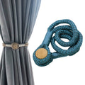 Log Magnetic Buckle Strap Magnetic Curtain Buckle(Lake Blue)