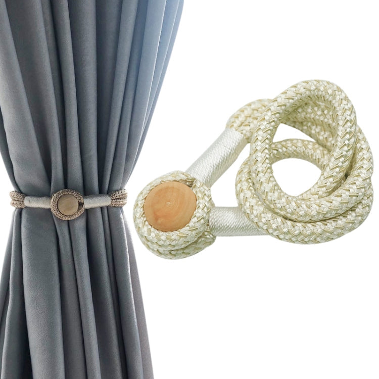 Log Magnetic Buckle Strap Magnetic Curtain Buckle(Beige)