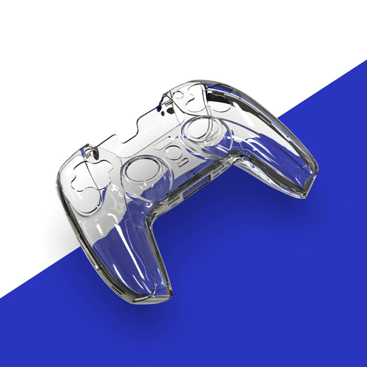 KJH PS5-002 Game Controller Crystal Shell Wireless Controller Protective Shell Cover PC Transparent Protective Hard Shell For PS5(Transparent Red)