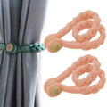 1 Pair Magnetic Buckle Twist Tie For Curtains(Pink)
