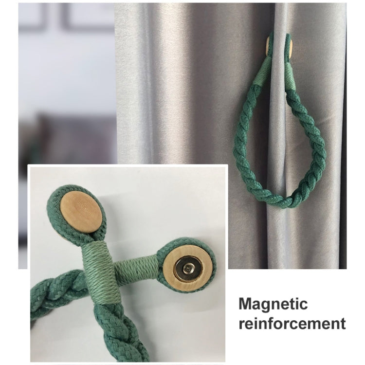 1 Pair Magnetic Buckle Twist Tie For Curtains(Golden King)