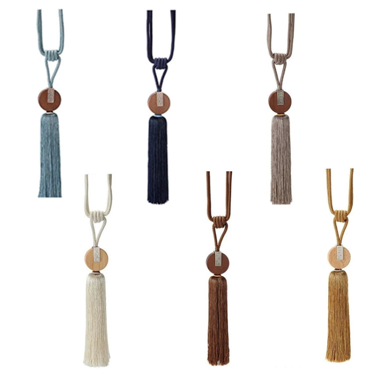 GQ017 1 Pair Curtain Tassel Hanging Ear Simple Tie Rope Hanging Ball Curtain Buckle(Grey)