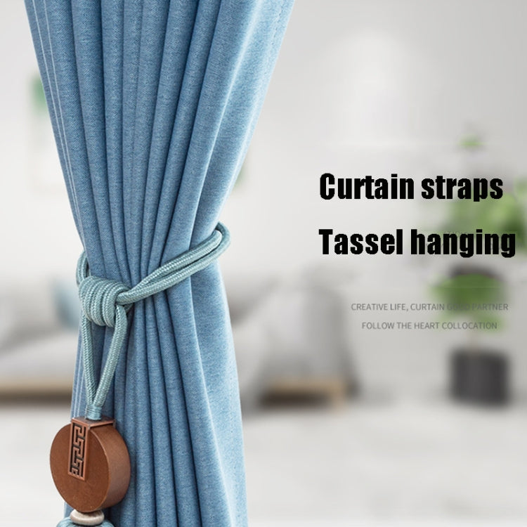GQ017 1 Pair Curtain Tassel Hanging Ear Simple Tie Rope Hanging Ball Curtain Buckle(Grey)