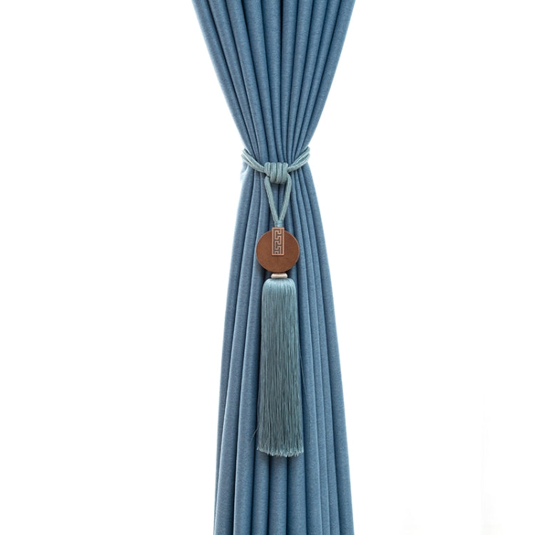 GQ017 1 Pair Curtain Tassel Hanging Ear Simple Tie Rope Hanging Ball Curtain Buckle(Dark Blue)