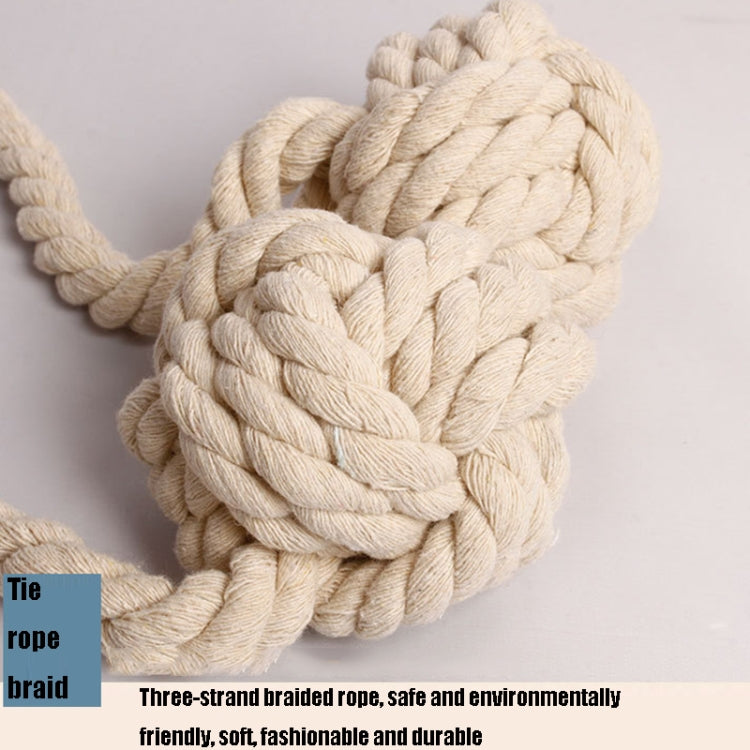 CK12 4 PCS Curtain Buckle Free Installation Cotton Roll Hanging Ball Curtain Strap(Beige)