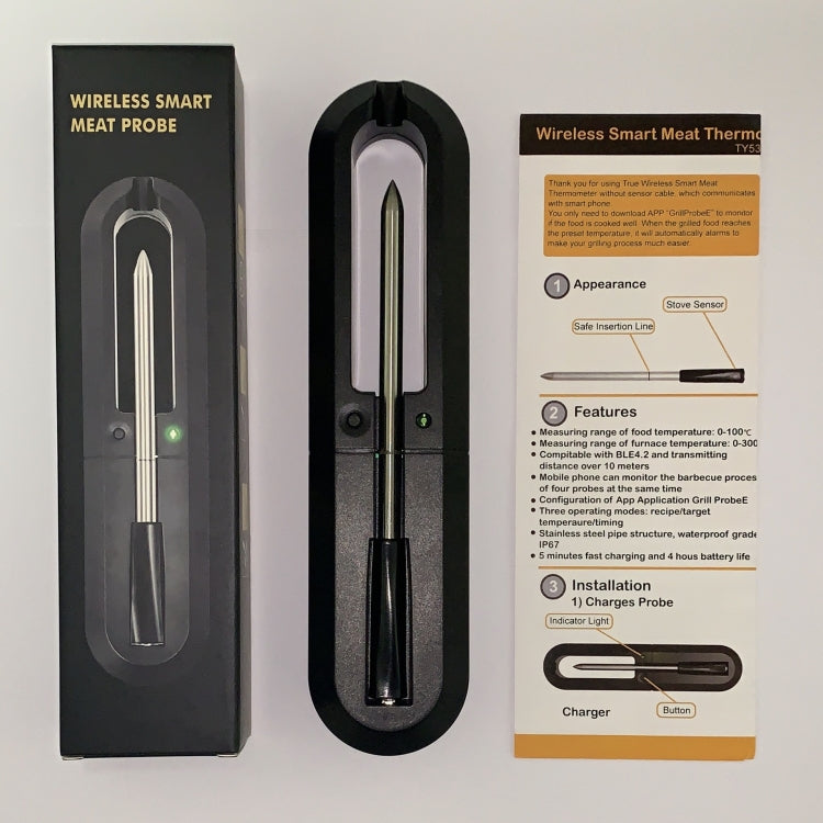 TY530 BBQ Probe Wireless Bluetooth Thermometer Mobile Phone APP Kitchen Food Barbecue Oven Thermometer