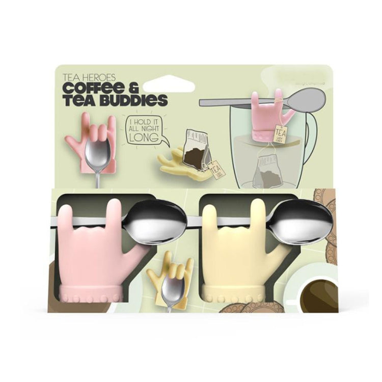 2pcs Little Finger Shape Tea Heroes Teaspoon Holder ，Random Color Delivery