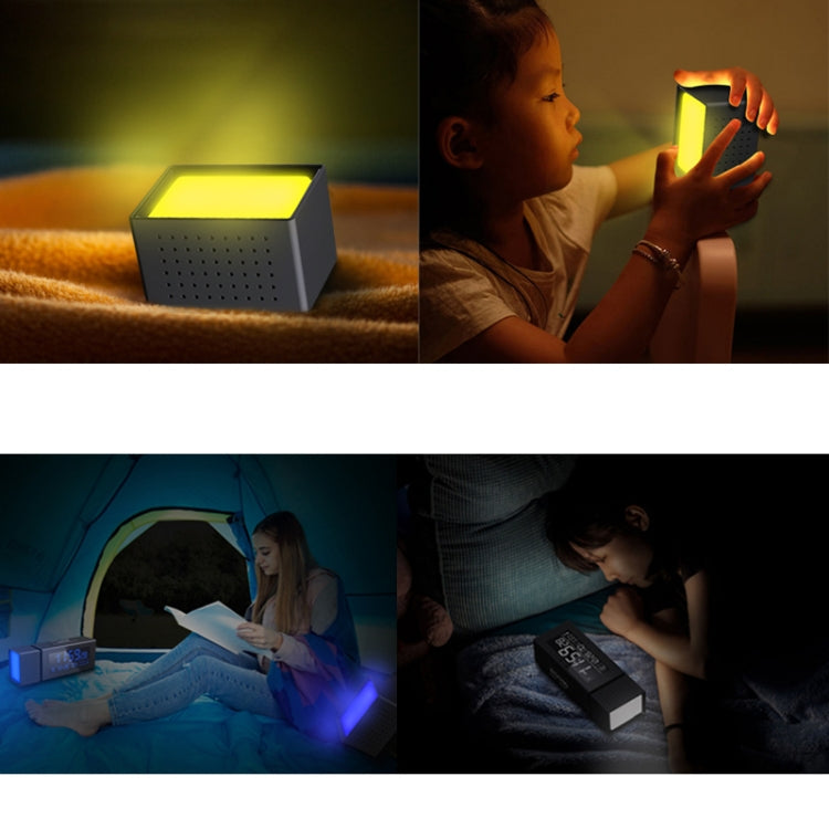 TS-P30 Multifunctional Night Light Alarm Digital Clock with FM Radio & Temperature / Humidity Display & IR Sensor Function(White)