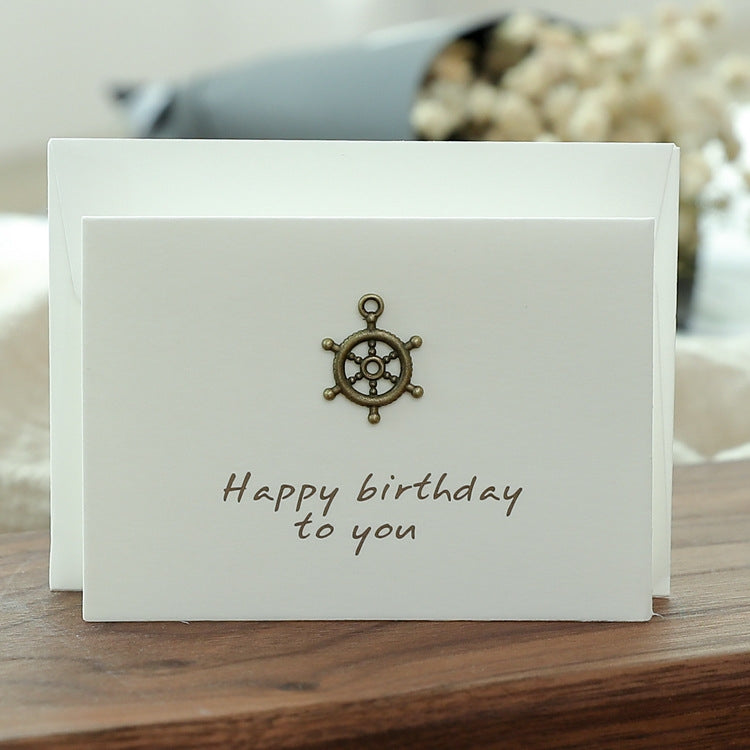 20pcs Retro Blessing Birthday High-End Thank You Message Card Lover Thanksgiving Christmas Day Greeting Card(4- Rudder Plate)