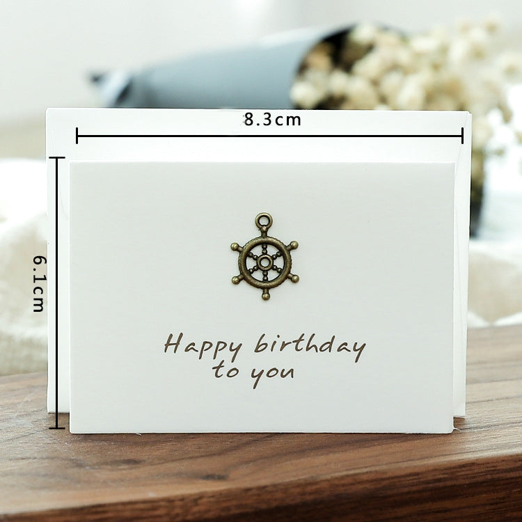 20pcs Retro Blessing Birthday High-End Thank You Message Card Lover Thanksgiving Christmas Day Greeting Card(9-Alarm Clock)