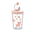 Children Cartoon Marine Animal Straw Drinking Cup Safe And Environmentally Friendly Plastic Drinking Cup(Pink)