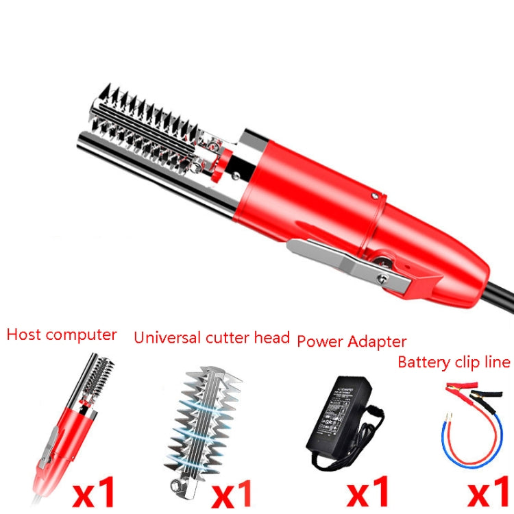 Electric Fish Scale Scraper Household Use Scraping Tool, CN Plug(Red)
