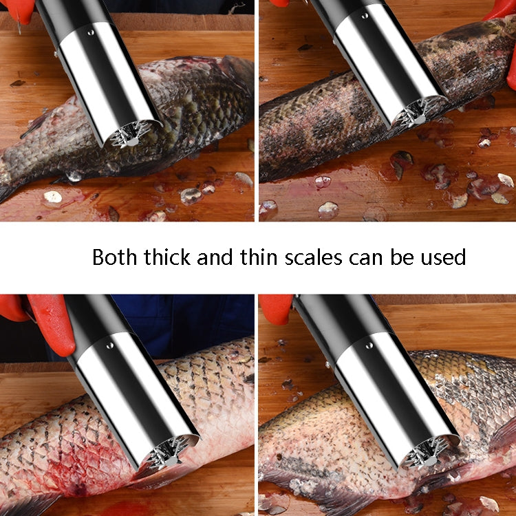 Electric Fish Scale Scraper Household Use Scraping Tool, CN Plug(Black)