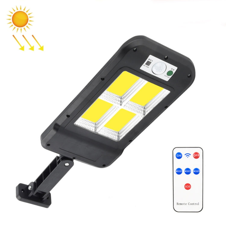 Solar Wall Light Outdoor Waterproof Human Body Induction Garden Lighting Household Street Light 4 x 40COB With Remote Control