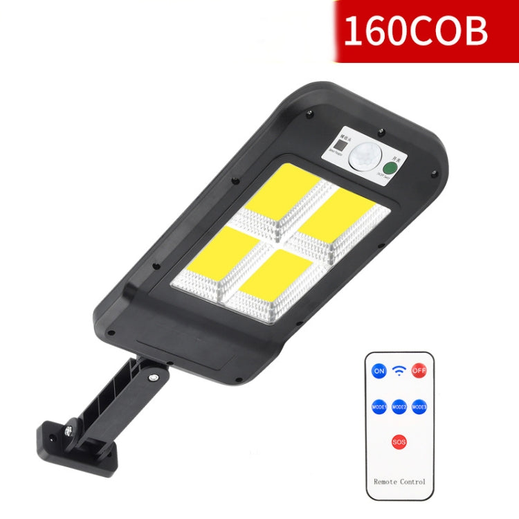 Solar Wall Light Outdoor Waterproof Human Body Induction Garden Lighting Household Street Light 4 x 40COB With Remote Control