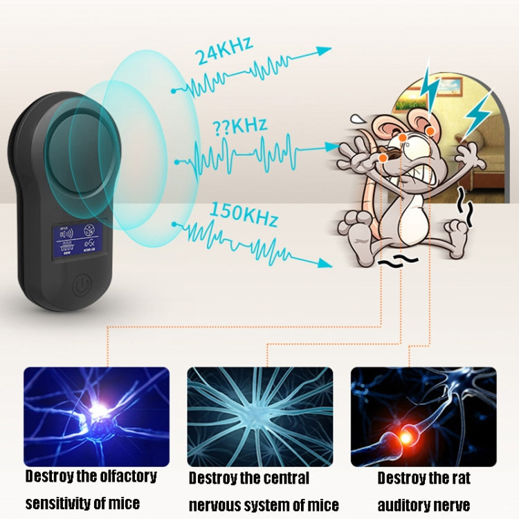 BG-305 Display Ultrasonic Insect Repellent, Product specifications: AU Plug(Black)