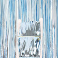 5 PCS 1 x 2m  Light Rain Silk Curtain Holiday Party Decoration Photo Background Wall Decoration(Light Blue)