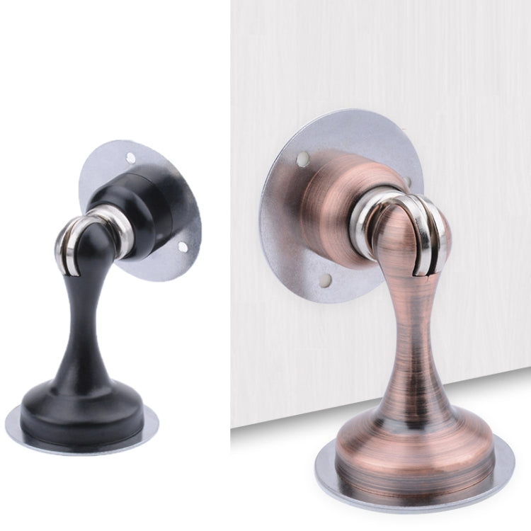 Punch-Free Stainless Steel Thickened Strong Magnetic Door Stopper(Black)