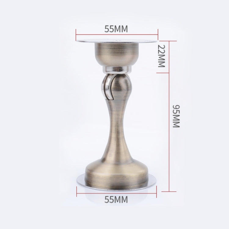 Punch-Free Stainless Steel Thickened Strong Magnetic Door Stopper(Red Bronze)