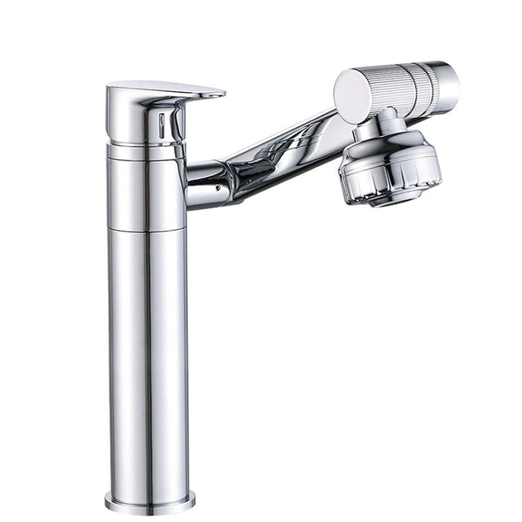 Universal Swivel Faucet Bathroom Hot & Cold Dual-Out Mode Faucet, Specification: High HT-805065-1