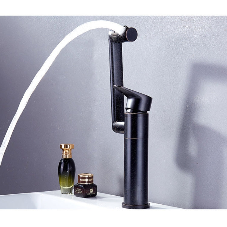 Universal Swivel Faucet Bathroom Hot & Cold Dual-Out Mode Faucet, Specification: High HT-805065-1