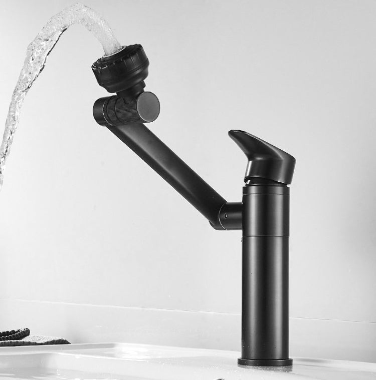 Universal Swivel Faucet Bathroom Hot & Cold Dual-Out Mode Faucet, Specification: High HT-805065-1