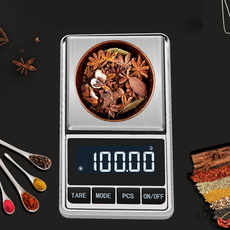 Kitchen Stainless Steel Mini Portable Scale High Precision Jewelry Scale Electronic Scale, Specification: 100g/0.01g