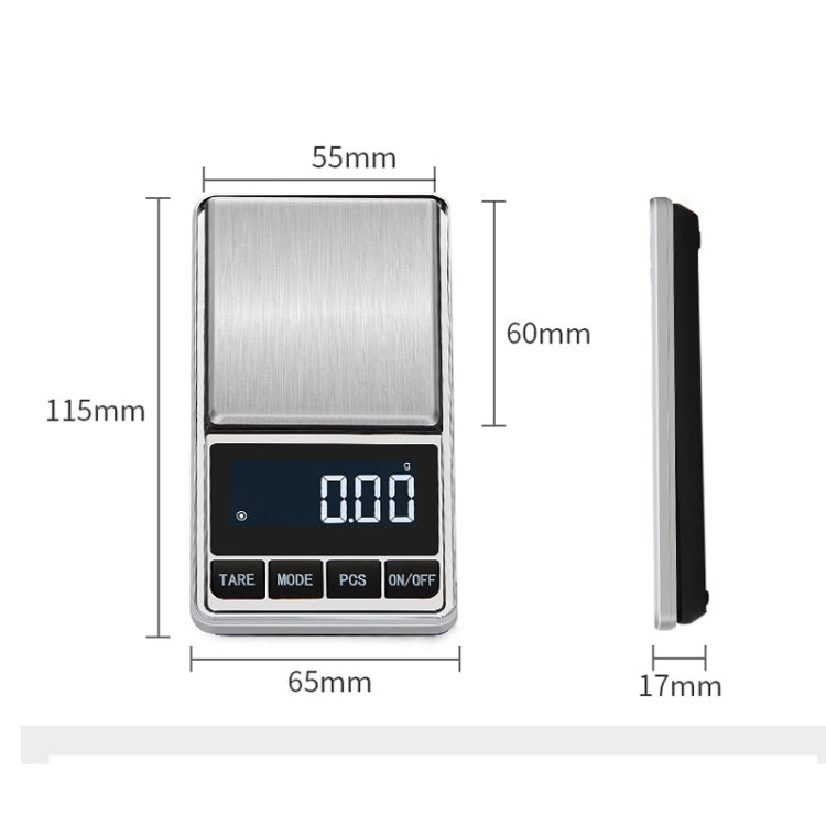 Kitchen Stainless Steel Mini Portable Scale High Precision Jewelry Scale Electronic Scale, Specification: 500g/0.01g