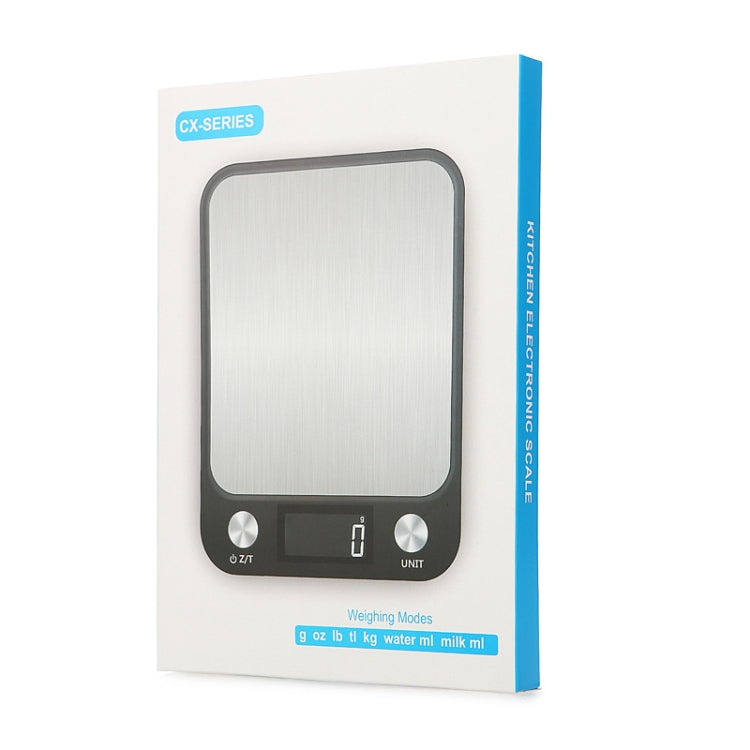 Small Kitchen Food Scale Stainless Steel Electronic Kitchen Scale 5kg/1g (Battery English Version Black)