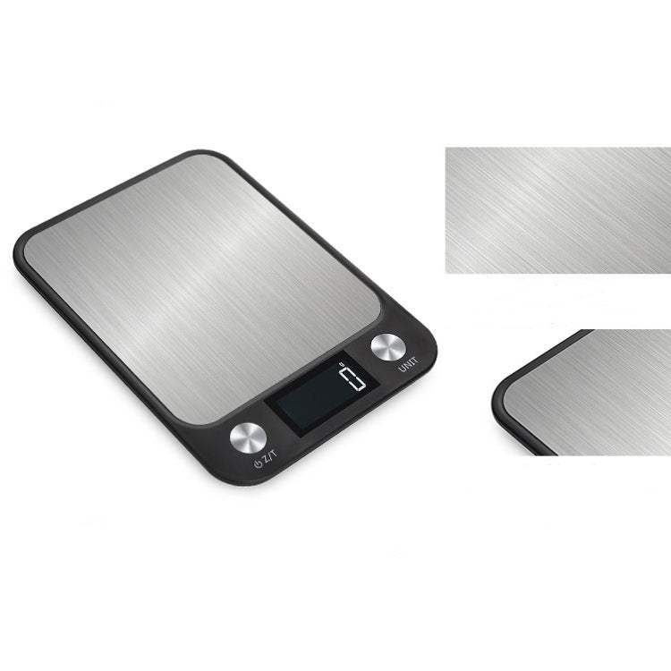 Small Kitchen Food Scale Stainless Steel Electronic Kitchen Scale 5kg/1g (Battery English Version White)
