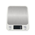 Small Kitchen Food Scale Stainless Steel Electronic Kitchen Scale 10kg/1g (Battery English Version White)