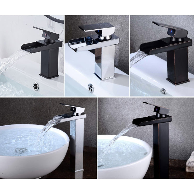 Bathroom Wide Mouth Faucet Square Sink Single Hole Basin Faucet, Specification: HT-Z6006 High Type