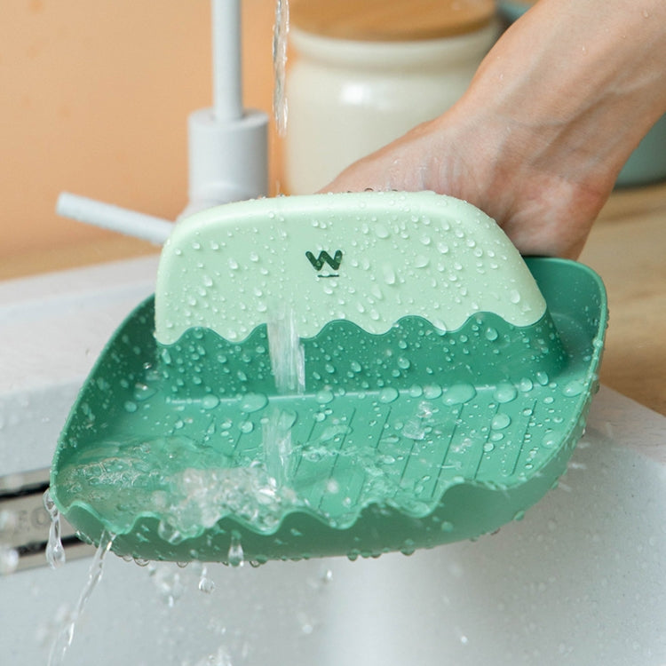 Pot Lid Rack Kitchen Countertop Finishing Storage Bracket Spatula Soup Spoon Chopsticks Rack(Green)