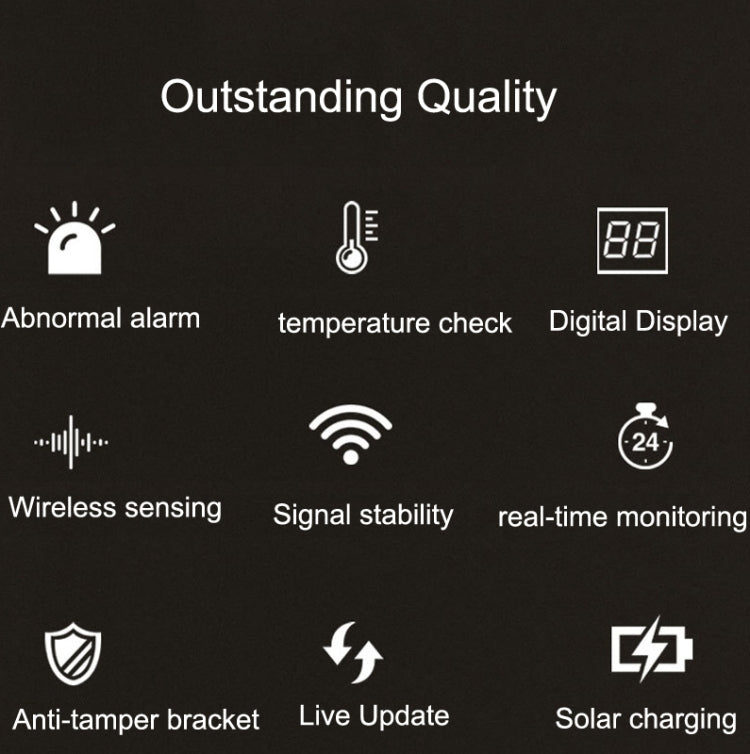 M9 Motorcycle Tire Pressure Monitor Solar Wireless External High-Precision Monitoring Waterproof Detector