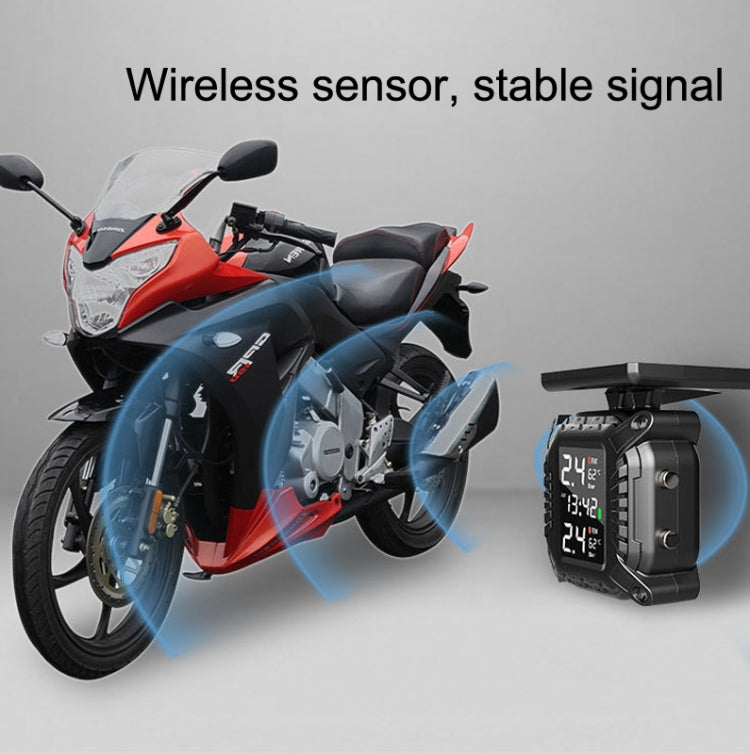 M9 Motorcycle Tire Pressure Monitor Solar Wireless External High-Precision Monitoring Waterproof Detector