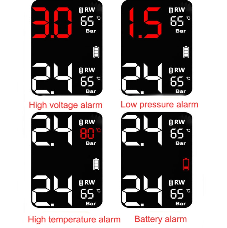 M9 Motorcycle Tire Pressure Monitor Solar Wireless External High-Precision Monitoring Waterproof Detector