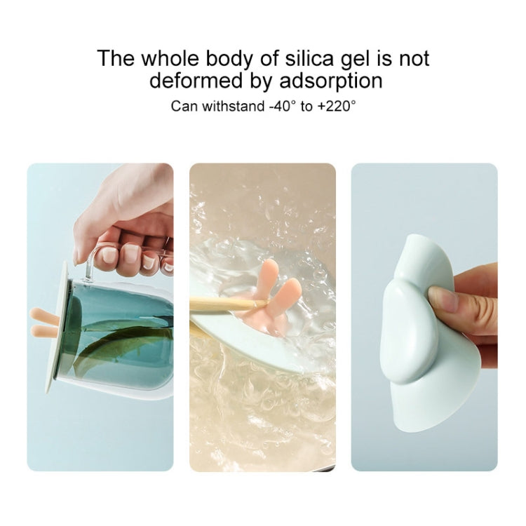 Food Grade Bunny Ears Shape Silicone Cup Lid Sealing Lid Cartoon Mug Dustproof Leak-Proof Lid(Yellow)