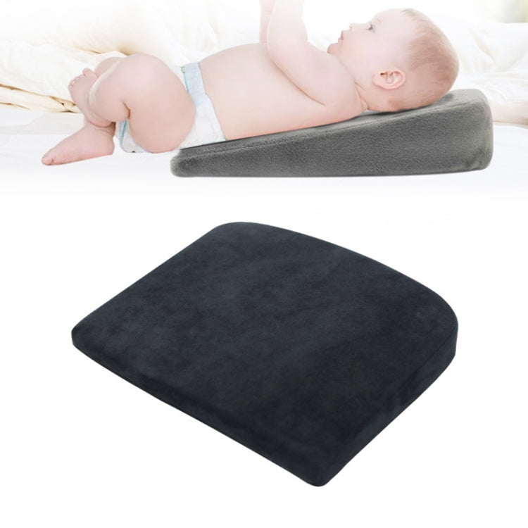 Memory Foam Infant Triangle Slope Cushion Pregnant Women Newborn Nursing Pillow, Colour: Crystal Soft Black