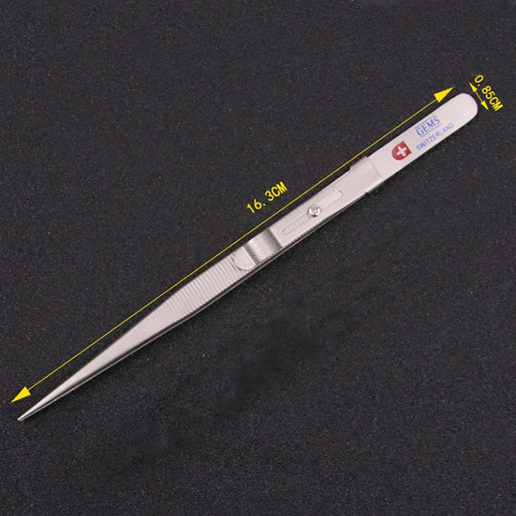 Non-Slip Diamond Tweezers Jewelry Tweezers Elastic Stainless Steel Gem Diamond Clips Durable Tools Tweezers With Slot and Lock