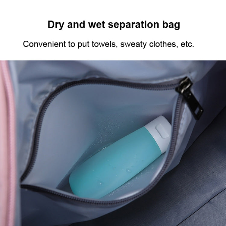Female Dry And Wet Separation Sports Gym Bag Handbag Duffel Bag Short Distance Light Swimming Bag(Light Blue)