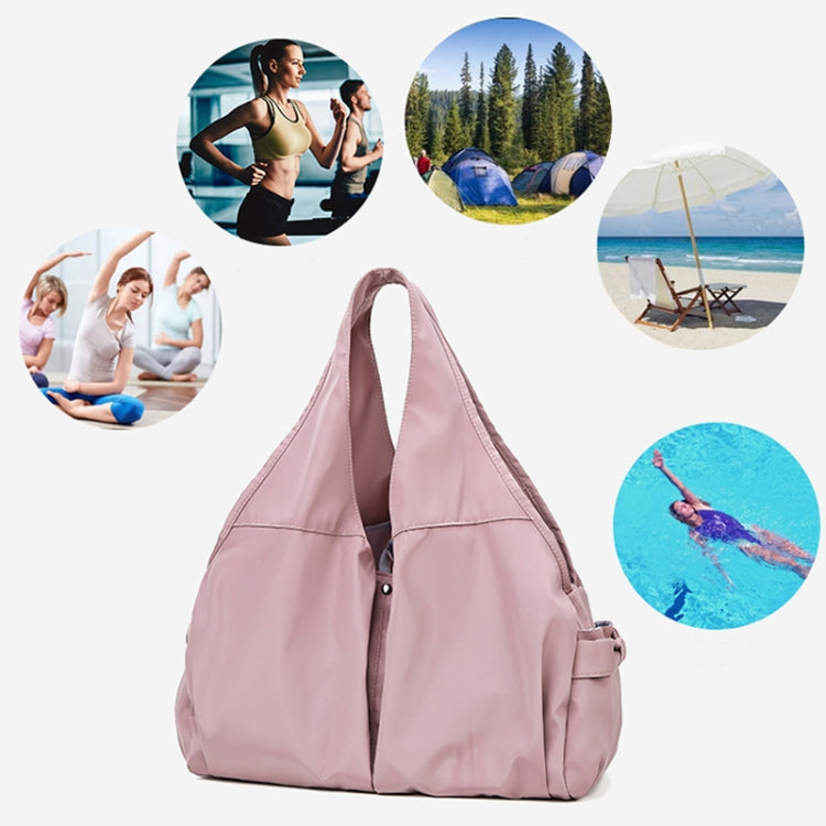 Female Dry And Wet Separation Sports Gym Bag Handbag Duffel Bag Short Distance Light Swimming Bag(Black)