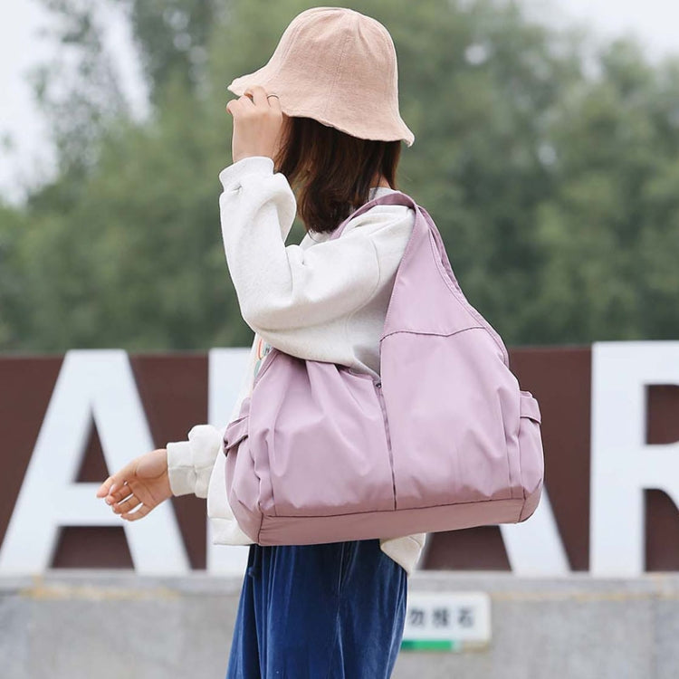 Female Dry And Wet Separation Sports Gym Bag Handbag Duffel Bag Short Distance Light Swimming Bag(Black)