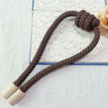 A016 Curtain Straps Free Perforation Free Installation Tassel Hanging Ball Magnet Curtain Buckle(Coffee)