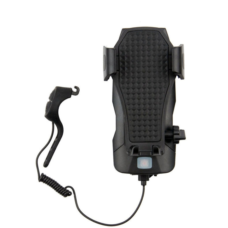 500LM Bicycle Light Mobile Phone Holder Multi-Function Riding Front Light With Horn 4000 mAh (Black Red)