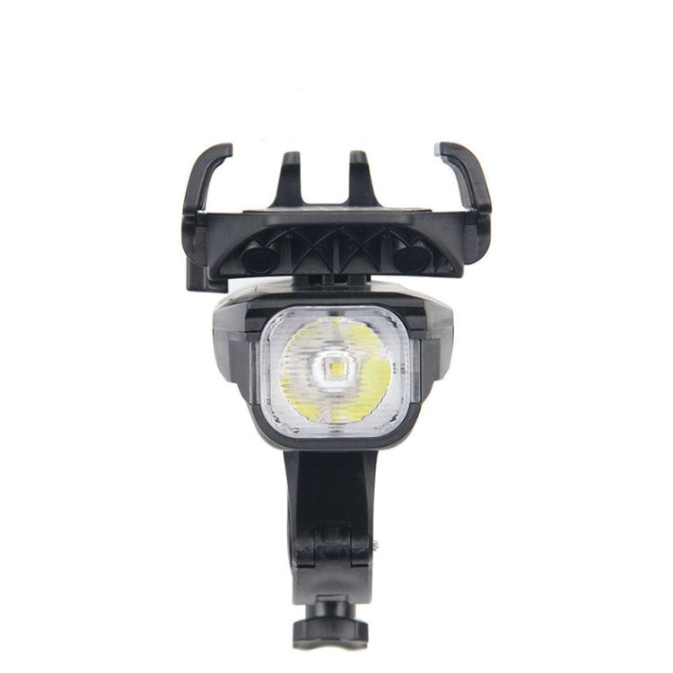500LM Bicycle Light Mobile Phone Holder Multi-Function Riding Front Light With Horn 2400 mAh (Black Red)