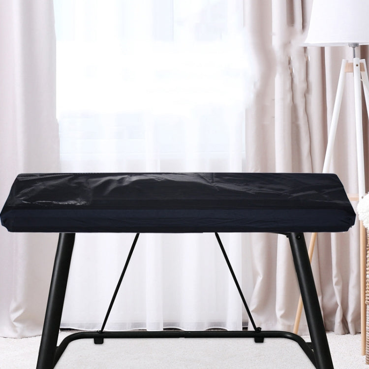 Water-Repellent Opening Electronic Keyboard Cover Oxford Cloth Dust Cover Drawstring Keyboard Instrument Cover, Size: 88 Key Black 124x49x36cm