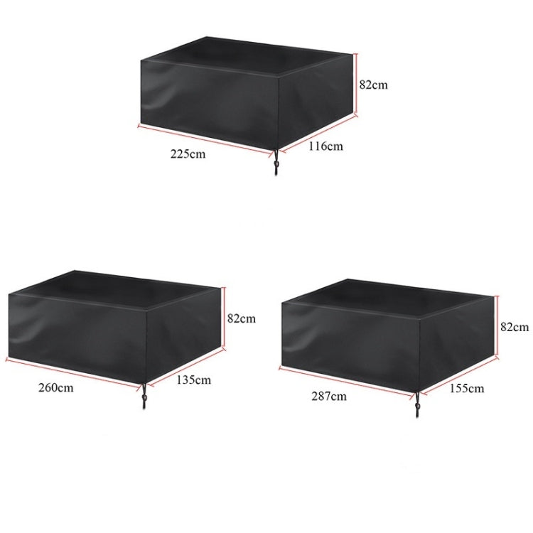 Billiard Table Dust Cover Billiard Protective Cover Water-Repellent Furniture Cover, Size: 225x116x82cm(Black)